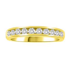 LADIES BAND 1/2 CT ROUND DIAMOND 14K YELLOW GOLD