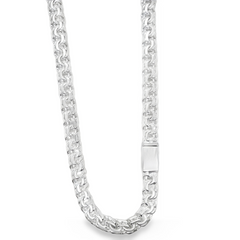 8MM STERLING SILVER CHINO LINK CHAIN 28IN