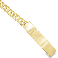10KT Gold Solid 9MM Chino Link Bracelet. 8 inches (Free Engraving)