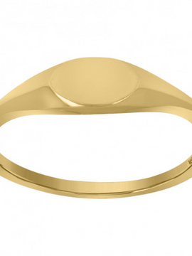 10kt Yellow Gold Womens Engraveable Signet Rings