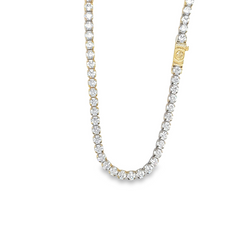 10KT Gold 3.5MM Tennis Necklace 22 Inches