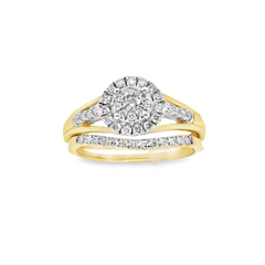 Lady's Wedding Set Size 7 14KT