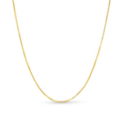 10KT Gold 0.7MM Solid Box Chain 18 Inches