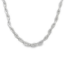 Sterling Silver Rope Chain 3mm 24in