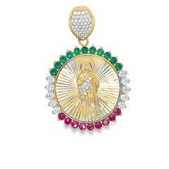 10KT CZ Saint Jude Pendant