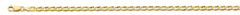 10KT Yellow Gold Solid 4.4MM Marine Chain 24 Inches