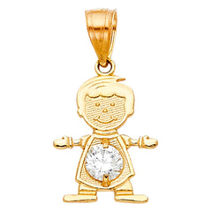 10KT BOY APRIL CHARM FOR MOM