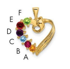 14ky 6 Stone Family Pendant Mounting