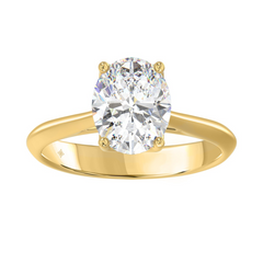 10KT Gold Oval CZ Stone Engagement Ring