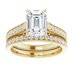 3.15CTTW Certified Lab-Created Radiant Cut Diamond Engagement Ring and