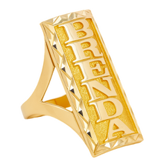 Anillo con Nombre De Oro 10KT/Women's Custom Name Ring in 10KT