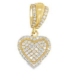 10KT Gold 11MM Heart Pendant