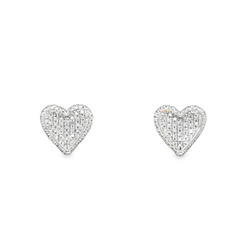 10KT YELLOW GOLD 0.25CT DIAMOND HEART STUD EARRINGS