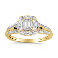 10KT YELLOW GOLD 0.33CT DIAMOND ENGAGEMENT RING