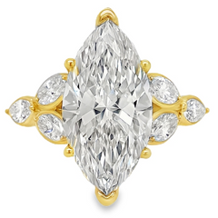 5.75CTTW Certified Lab-Created Marquise Diamond Engagement Ring with M