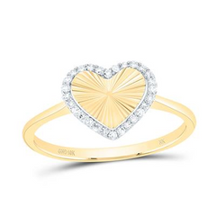 1/10CTW-NAT DIA NK GIFT HEART RING
