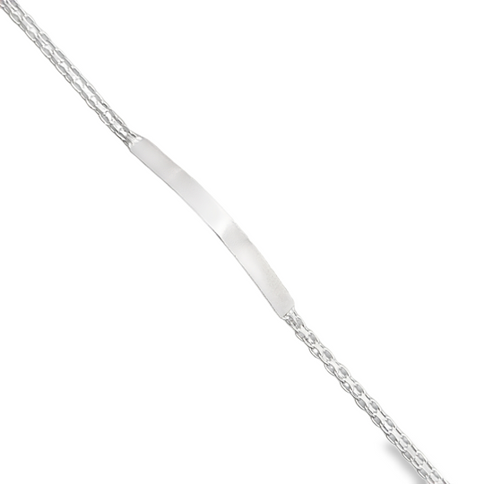 Sterling Silver PYB Thin Double 16cm Braceler Free engraving