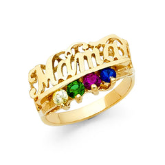 Lady's Yellow 14 Karat Fashion Ring with 4 Stones