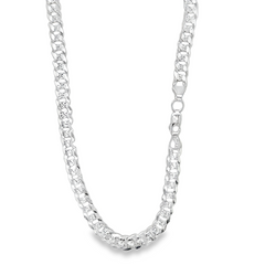 STERLING SILVER CUBAN CHAIN 6MM IN 24IN