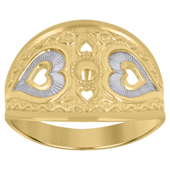 10kt Yellow Gold Womens Heart Ring