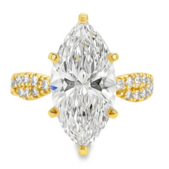 5.69CTTW Certified Lab-Created Marquise Diamond Engagement Ring with A