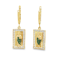 10KT Gold St. Jude San Judas Earrings