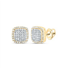 1/2CTW-NAT DIA NK FASHION CUSHION EARRING