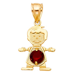 10KT BOY JANUARY CHARM FOR MOM