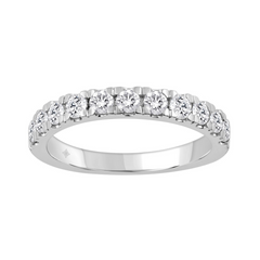 14K White Gold 0.75CTW Certified Lab-Grown Diamond Round Band