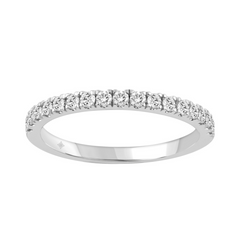 14K White Gold 0.38CTW Certified Lab-Grown Diamond Band