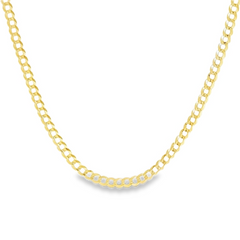 10KT Gold Solid Curb 2.7MM Chain 16 Inches