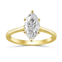 1.5CT Certified Lab-Created Marquise Diamond Engagement Ring in 14KT Y