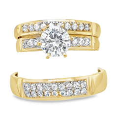 10KT Gold His & Hers Matching Wedding Ring Set