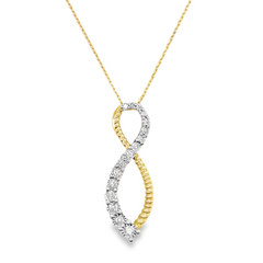10KT YELLOW GOLD 0.33CT DIAMOND LADIES NECKLACE