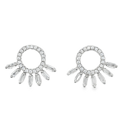 Sterling Silver Modern Stud Earrings