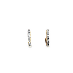 10KT YELLOW GOLD 0.33CT BLACK DIA HUGGIES