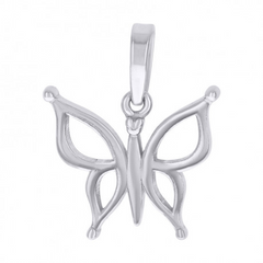 925 Sterling Silver Womens Butterfly Charm Pendant