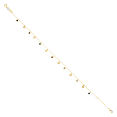 10kt Yellow Gold Womens White Multi-Color Cubic-Zirconia Fashion Charm