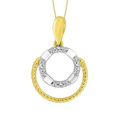 10KT .10 CT ROUND DIAMOND LADIES PENDANT