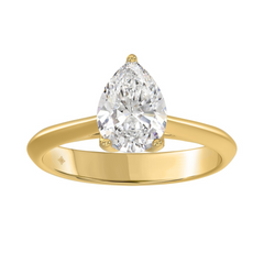 2.0 CT Certified Lab-Created Pear Diamond Solitaire Engagement Ring in
