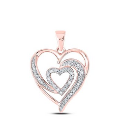 10k Yellow Gold Round Diamond King Que10k Yellow Gold Round Diamond King Queen Heart Ring 1/6 Cttwen Heart Ring 1/6 Cttw