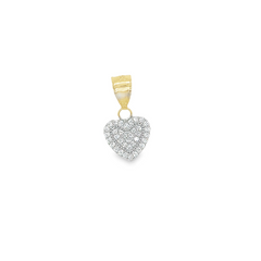 10KT Gold 9MM Heart Ring with CZ