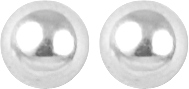 Sterling Silver Plain Ball Stud Earrings