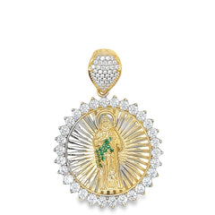 10KT CZ Saint Jude Pendant