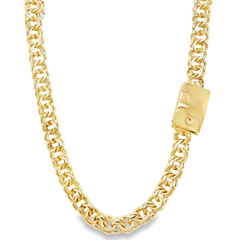10KT Gold 6MM Regular Chino Link Chain, 19 inches FREE ENGRAVING