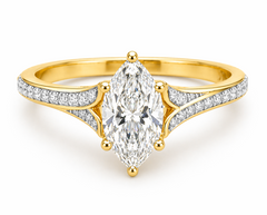 1.17CTTW Certified Lab-Created Marquise Diamond Engagement Ring in 14K
