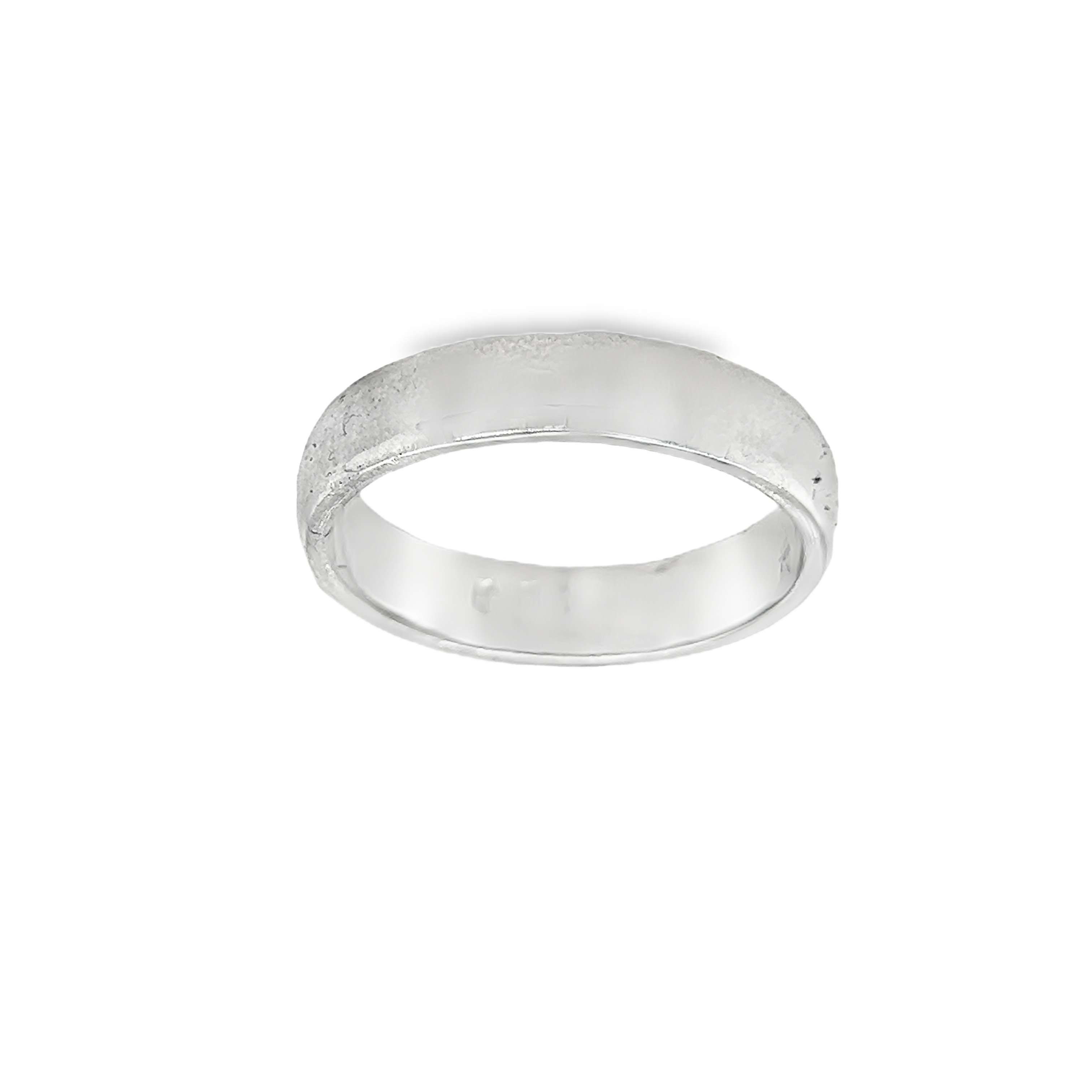 Sterling Silver Men's Plain Wedding Band #14