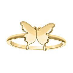 10kt Yellow Gold Womens Butterfly Ring