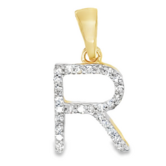 10KT YELLOW GOLD INITIAL R