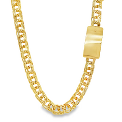 10KT Gold 9MM Solid Open Chino Link Chain 26